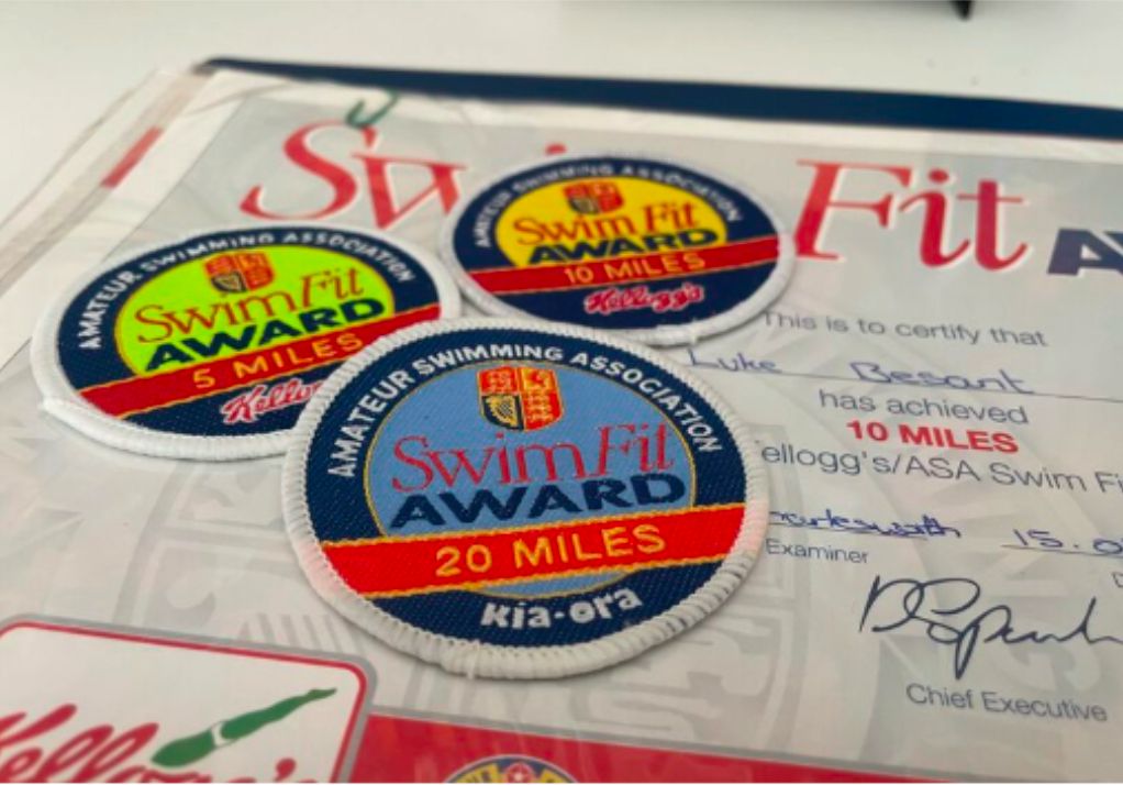 Luke’s 20-mile swim award